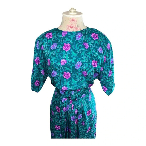 - Maggy London by Jeannene Booher 100% Silk Vintage Dress Size 12 - Picture 5 of 14